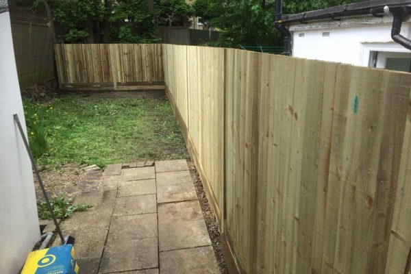 wooden fencing with kick boards